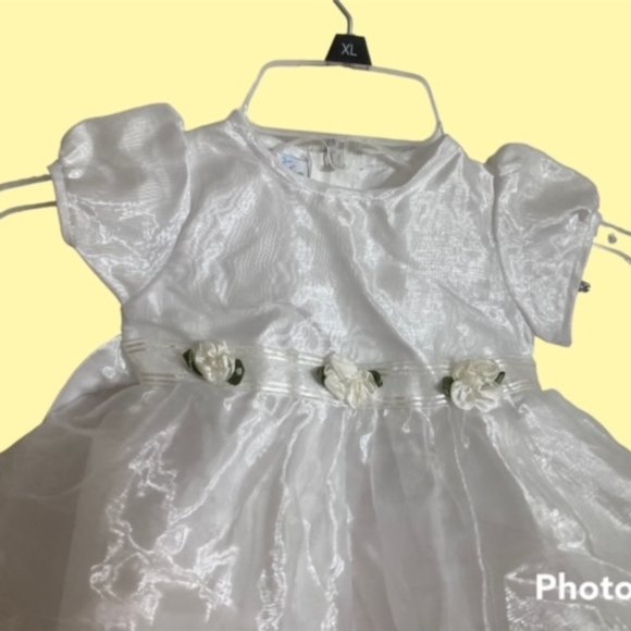 Peachy Kids White Dress Girls Size 12M - Picture 2 of 8